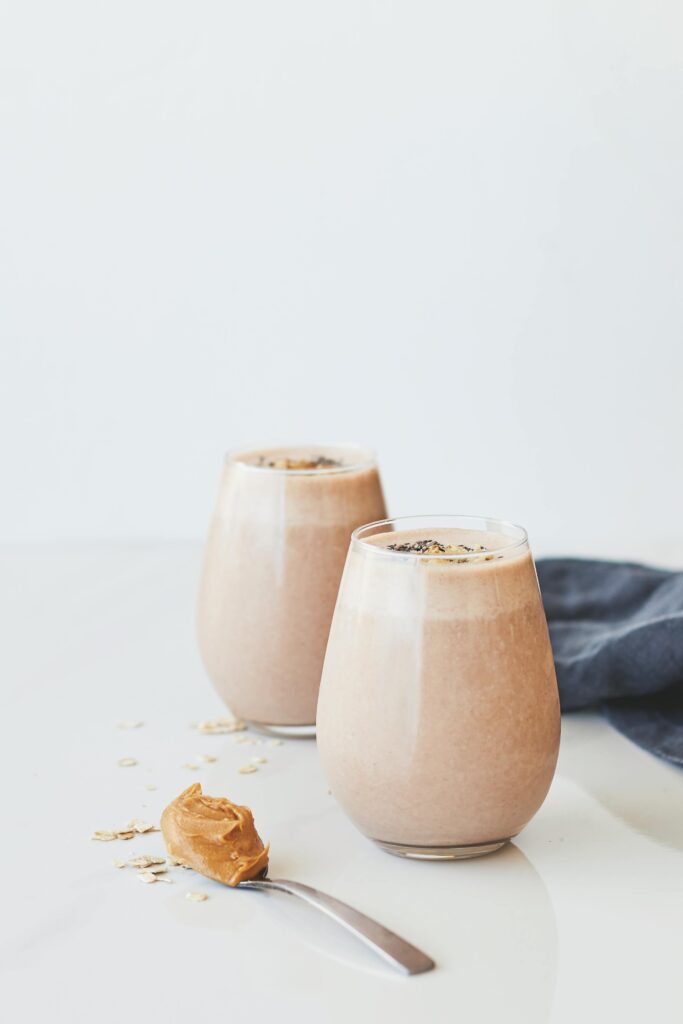Protein-smoothie med peanutbutter